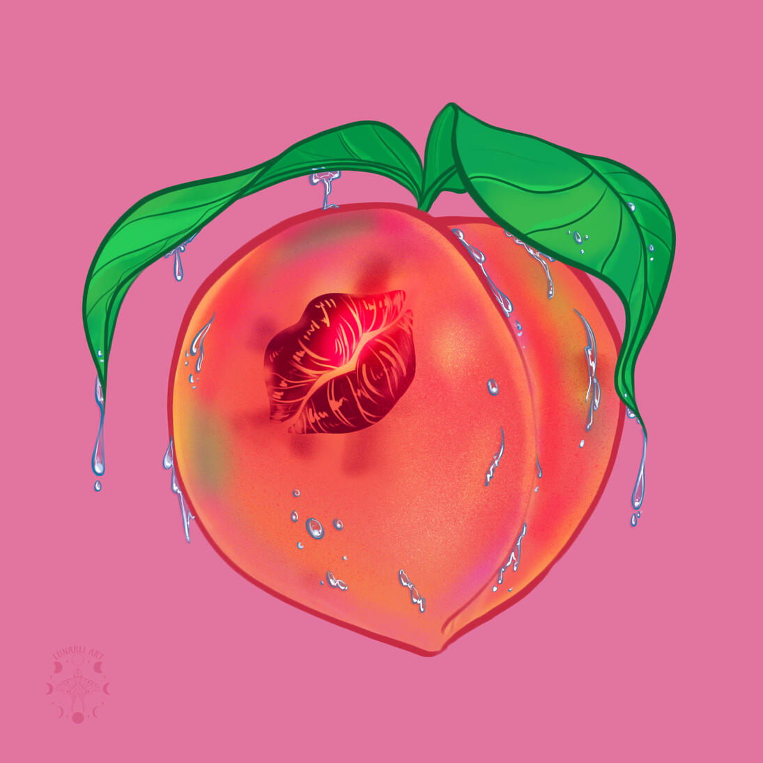 Peach Sticker Design