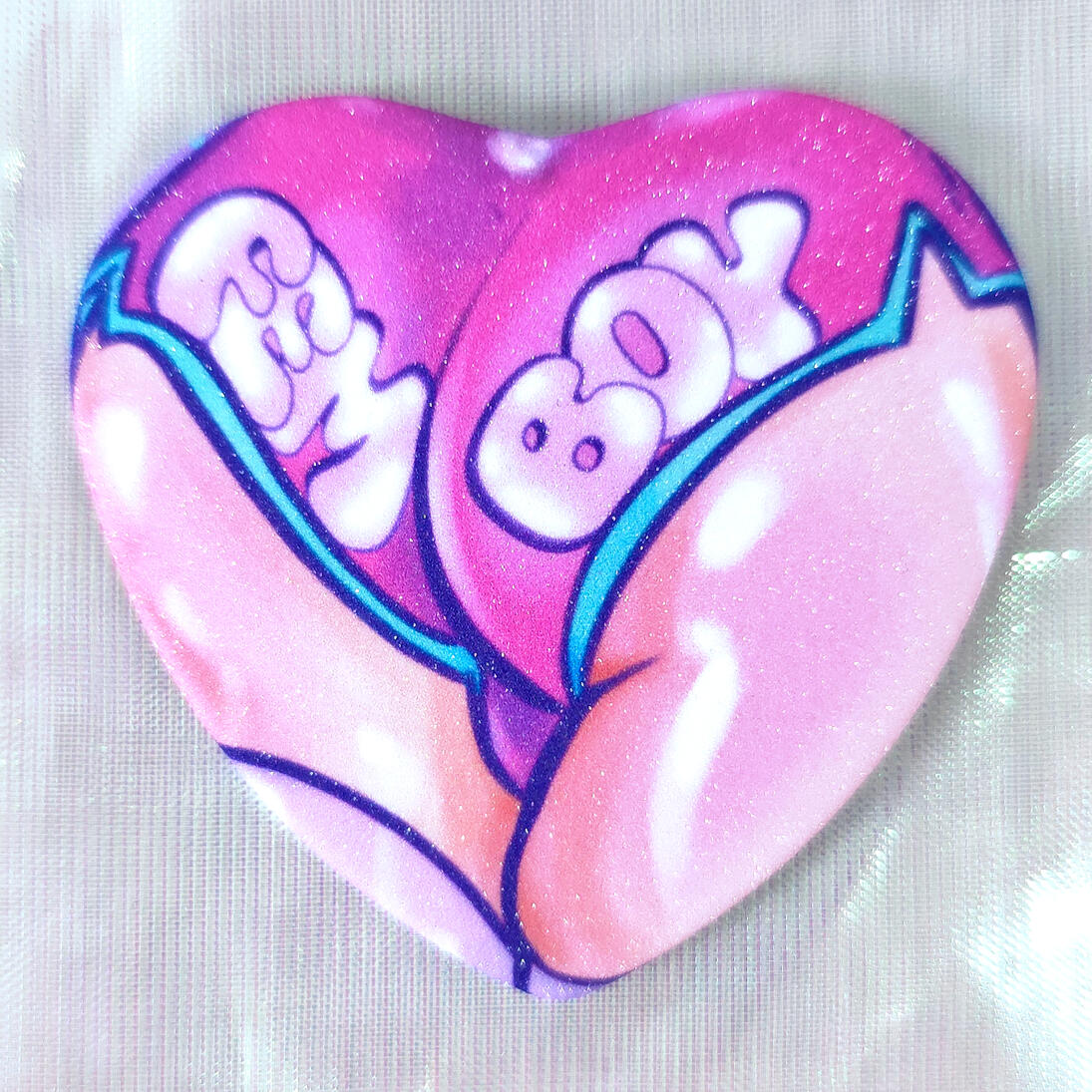 Femboy Booty Shorts Button - Peach